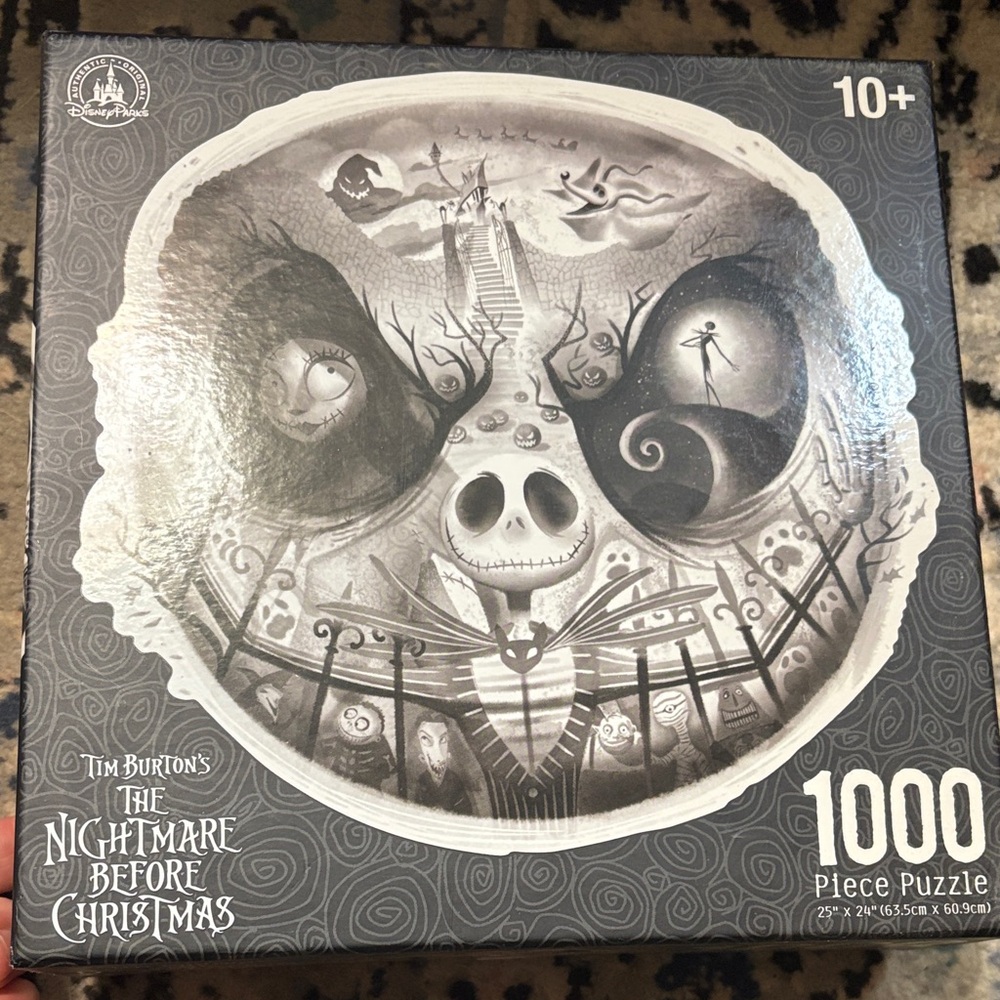 Tim Burton's The Nightmare Before Christmas Puzzle - Black and White